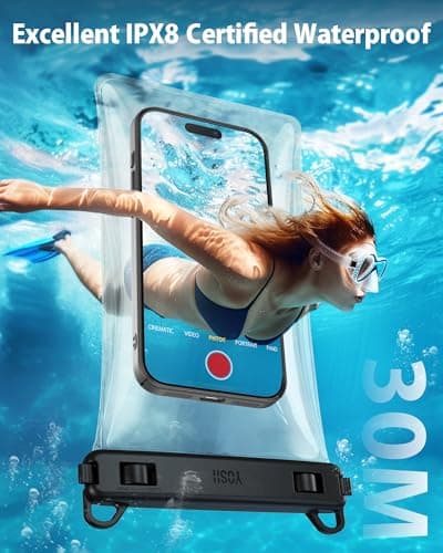 YOSH Waterproof Phone Pouch Floating [3D Seamless Body], Fits Up to 7.5" — view 4