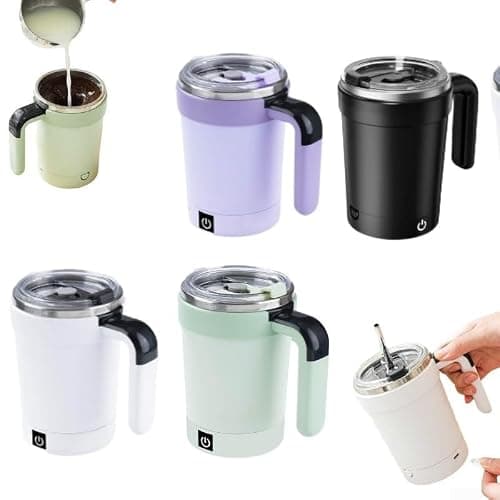 Leak-Proof Self Stirring Travel Mug USB Charging Port(Black （English）) — view 3