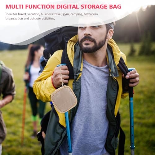 Warmhm Travel Charger Case Small down Cable Organizer Bag with Zipper — view 3
