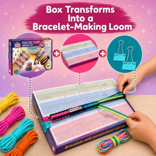 Paracord Bracelet Making Kit with Charms - Art & Craft Gift for KIDS Age 8 9 10 11 12 & Teens 13 14 Year Old. Make Your Own Friendship & Jewellery for Birthday, Travel Activity, Camp & Project — view 5
