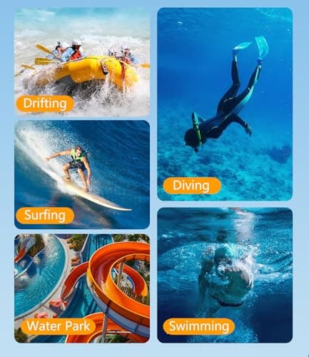 HOMTERN Waterproof Phone Pouch,2 Pack IPX8 Waterproof Phone Case for Swimming,Large Waterproof Cases Fits 7.2" Phones with Case for iPhone 17 16 15 14 Pro Max and Other Cell Phones White — view 6