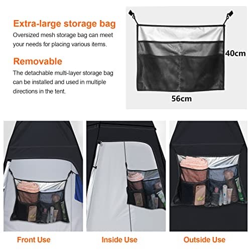 Pop Up Toilet Tent riggoo Portable Shower Toilet Tents for Camping Privacy Outdoor Changing Room for Beach Fishing Hiking Sun Shelter (UV Protection) — view 4