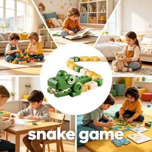 Magnetic Snake Game Toy Eating Itself - Interactive Game — view 5
