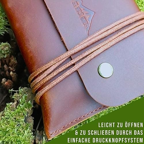 SK Wild Ones® Outdoor Spice Bag - Genuine Leather with 6 Spice Jars Camping - Bushcraft Spice Camping Set - Travel Spice Set - Spice Container Camping - Outdoor Vanlife Accessories Spices Set Camping — view 5