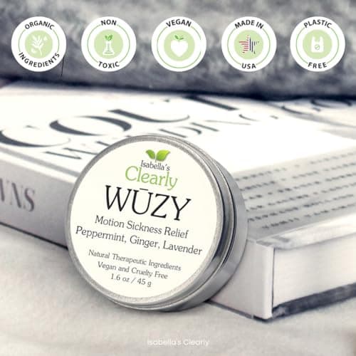 Clearly WŪZY, Aromatherapy Herbal Anti Nausea Rub | Relief for Morning and Motion Sickness, Dizziness, PMS, Travel | Natural Remedy with Ginger, Peppermint, Lavender | Made in USA — view 5