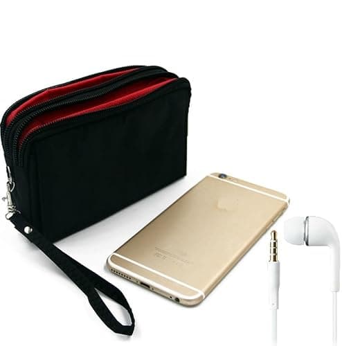 K-S-Trade Protective Case For Oppo Reno5 Pro+ Artist Limited TOP SET: Belt Pack + Ear Headphones Compatible With Oppo Reno5 Pro+ Artist Limited Edition Travel Case Cover Body Bag Holster Protective
