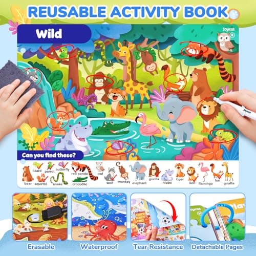 JoyCat Seek & Find Game Books - Wipe Clean Reusable Book for Kids Ages 3-8 — view 2