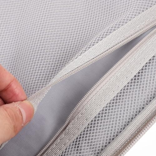 TEHAUX Travel Cord Organizer Bag for USB Cables and Batteries, Portable Polyester Electronics Accessory Carrying Case with Zipper Closure, Easy to Carry for Car and Traveling Storage Grey — view 4