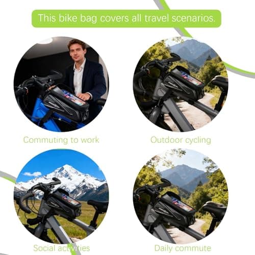 Duzapku Waterproof Bike Frame Bag with Waterproof Rain Cover — view 6