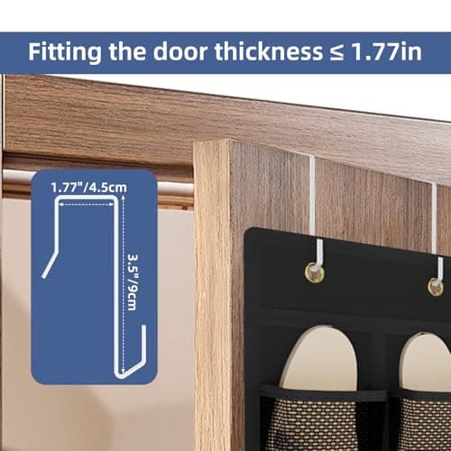 Dailyart Door Shoe Rack Hanging, 24 Large Pockets Hanging Shoe Storage — view 5