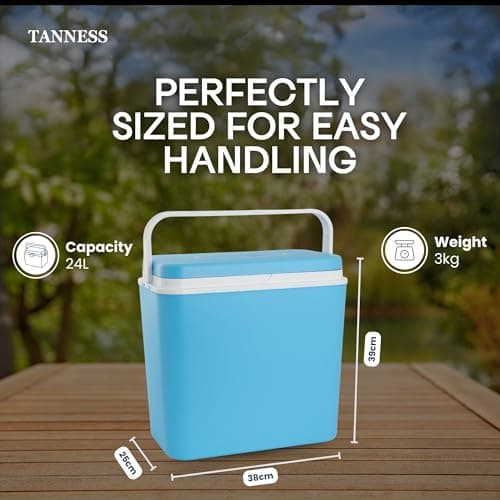 Tanness 24L Cool Box, Insulated Cooler Box & Ice Box for Camping & Picnics — view 5