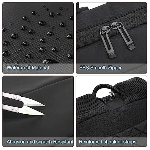 AUGUR Business Slim Backpack for Men Women 15.6 inch Water Resistant Laptop Backpack Computer Notebooks Lightweight Small Backpacks For Travel/Business/Work — view 3
