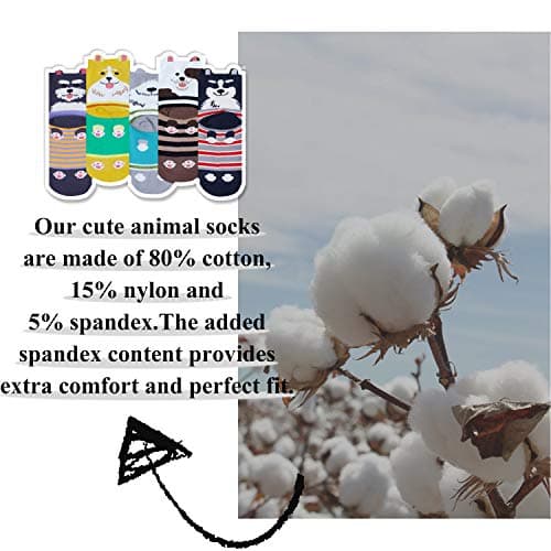 Women's Cotton Animal Dog Print Socks - 5 Pairs Thick Warm Thermal Winter Socks With Funny Cute Design - Multipack Gifts for Women and Girls — view 3