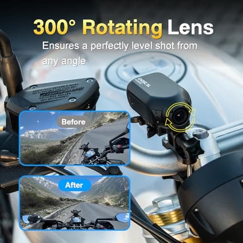 DRIFT Ghost XL Motorbike Action Camera 9hr Battery Record Your Entire Ride 140°POV 300°Rotating Lens IPX7 Waterproof 12MP APP Control Easy Mount Everywhere Fit for Helmet, Bicycle — view 5