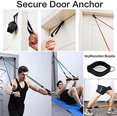 DSL Resistance Bands Set, 14 Piece Home Gym Kit Up to 100lbs — view 6