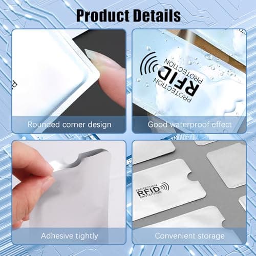 20Pack RFID Blocker Card Ultra Thin Anti Theft Credit Card Protector Holder — view 3