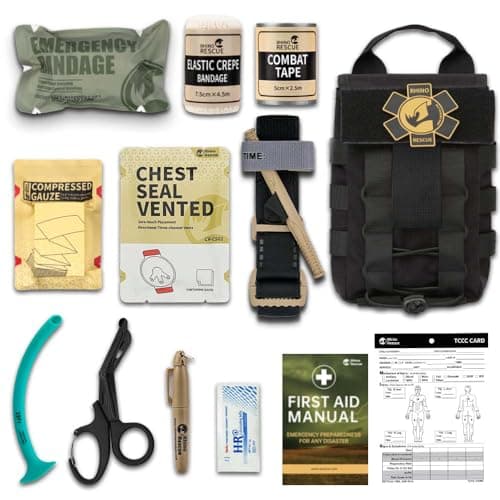 RHINO RESCUE Tactical First Aid Kit, MOLLE-compatible, IFAK Trauma Kit
