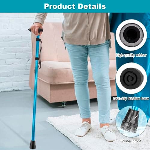 4-Pack Natural Rubber Cane Tip Protectors - Walking Stick Rubber Ends, Shockproof Anti-Slip Accessories for 19mm Walking Sticks & Hiking Poles​ — view 3