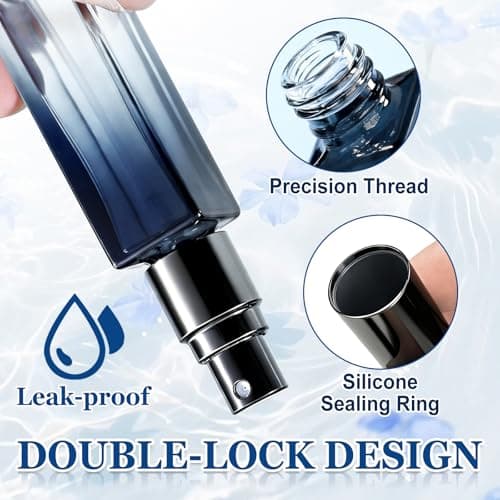 Qufiiry 5Pack 10ml Perfume Travel Bottle Glass Refillable Atomiser Set with Funnel Dropper Leakproof Portable Perfume Spray Bottles for Women Men Travel — view 4