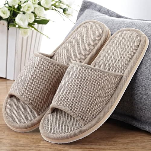 Couples Indoor Slippers with Memory Foam Cushion for Home Wear, Non-Slip Flat Sandals for Women and Men, Lightweight Breathable Design for Daily Comfort, Sizes 4.5-7.5 (A, 8.5) — view 2