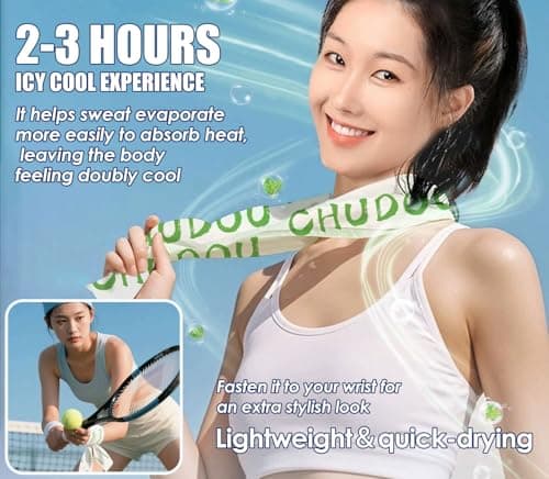 10 PCS Cold Towels, Cooling Face Wipes, Cooling Body Wipes, Camping Cooling Towels, 3s Ice Sensation Wipes for Hot Weather, Camping, Gym, Yoga, Marathon, Oversized (10x25in) — view 5