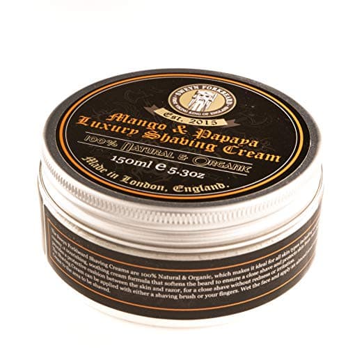 Organic Shaving Cream Mango & Papaya Sweyn Forkbeard 150ml - 100% Organic Shaving Cream for Men Made in London — view 3