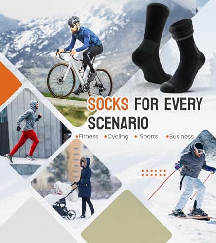 Merino Wool thermal socks for Men & Women,Cushioned Hiking Socks 3 pairs — view 6