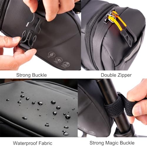 CCKOLE Bicycle Saddle Bag with Reflective, Waterproof, Expandable Large Capacity for Bike Storage, 24031001-2 — view 6