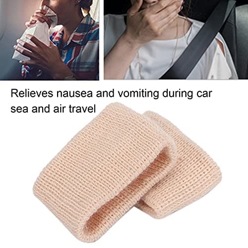 Motion Sickness Bands Nausea Relief Travel Wristbands Travel Motion Sickness Relief AntiNausea Wristband for Car or Sea Sickness(Skin Color) — view 3