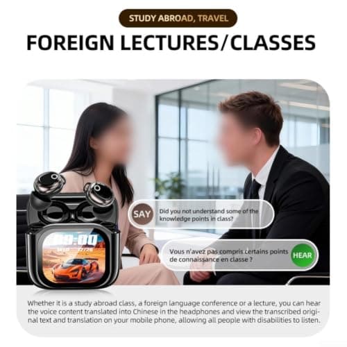 AI Earbuds for Sleep Wireless Translation 144 Langs Comfort Fit Snoring Relief Napping Workout Black(AI Black) — view 3