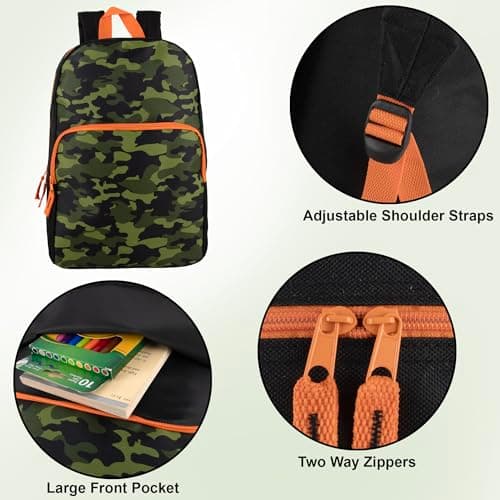 Trail maker Fun School Backpack for Elementary Middle School Girls and Boys | 17 Inch Printed Backpacks for School Kids, Travel (Camouflage) — view 4