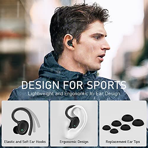 Ordtop Wireless Earbuds,Wireless Headphones Running Bluetooth 5.3 for Sport — view 4
