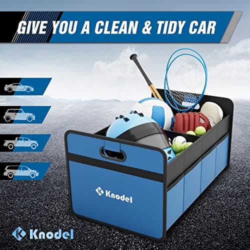 K KNODEL Car Boot Organiser, Foldable Car Boot Storage (Medium, Blue) — view 6