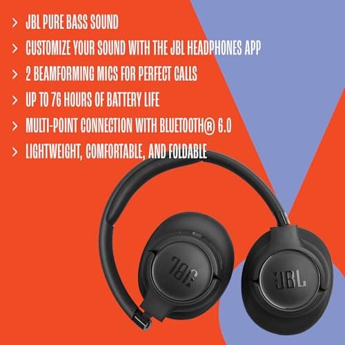 JBL Tune 730BT, Wireless Over-Ear Headphones with Bluetooth, Lavender — view 4