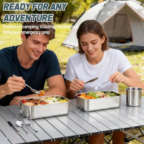 Camping Mess Tin, 8 Pcs Camping Mess Tins for Camping — view 3