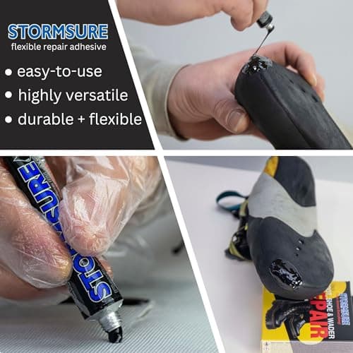 Stormsure Black Shoe and Boot Repair Kit - Essential Repair Solution for Waterproof, Flexible Footwear Repairs — view 2