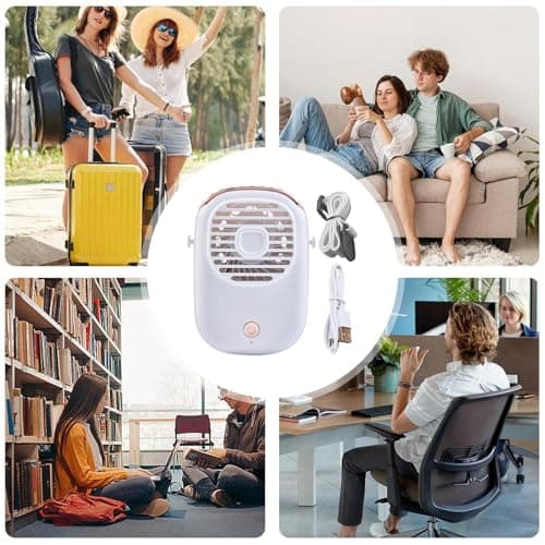 Neck Fan Rechargeable 3-Speed Quiet Handheld — view 5