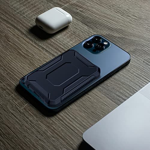 2 Pack Case Compatible with Magsafe Battery Pack Cover, GHIJKL Slim TPU Carbon Fiber Design Protective Case Cover with Keychain Anti-Shockproof Rugged Armor Bumper Shell for Magsafe Battery Pack — view 4