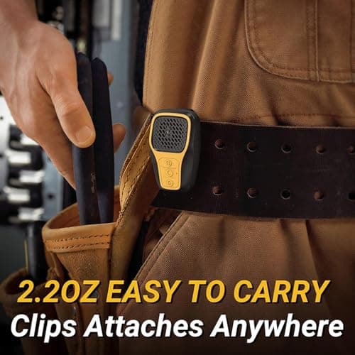 Plyisty Wearable Bluetooth Speaker, Magnetic Clip On Small Wireless Water Proof Portable Speakers, Built in Mic, Up to 12 Hours Battery Life — view 3