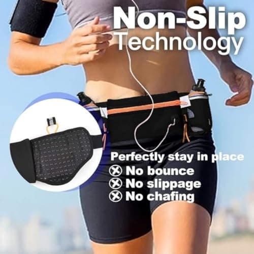 ROSSRORE Running Belt with Water Bottle for Men Runners' Gear — view 3