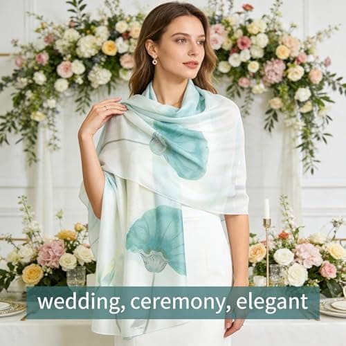 RIIQIICHY Women Silky Printed Scarf Ladies Lightweight Shawl Wraps — view 4