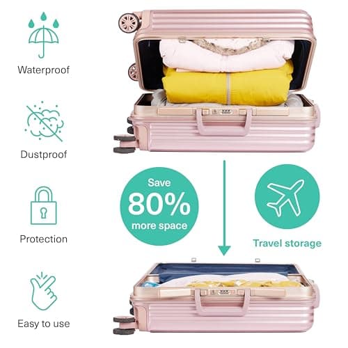 10 Pack Heavy Duty Vacuum Storage Bags Set with Pump, Compression Bags for Duvets, Clothes, Blankets — view 2