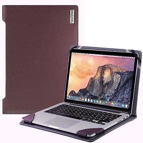 Broonel - Profile Series - Purple Leather Laptop Case Compatible With Acer Spin 513 LTE 13.3" 2 in 1 Chromebook