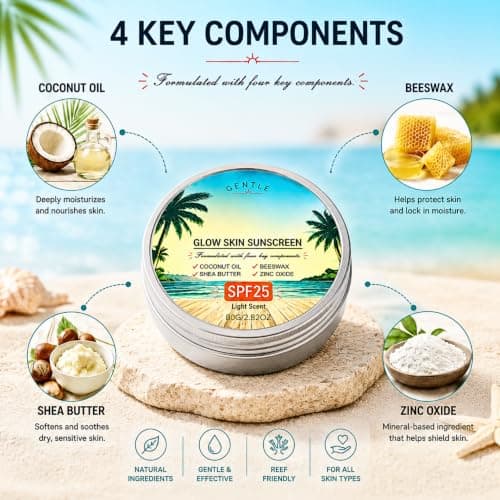 Natural Sunscreen SPF25 for Face & Body, Mineral Sunscreen SPF25, 80g — view 3
