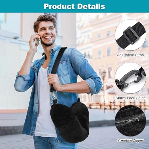 Stuffable Neck Pillow for Travel Travel Neck Pillows With Adjustable Straps — view 3
