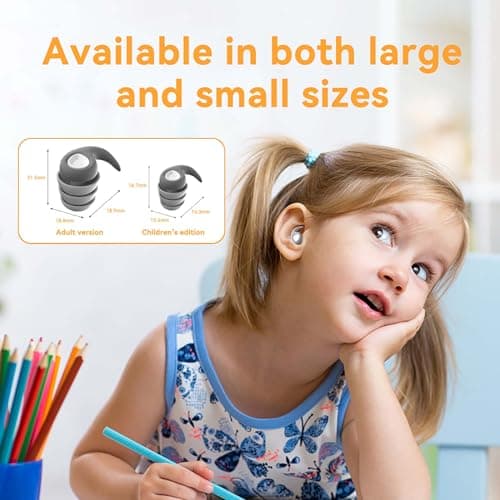 Soft Silicone Ear Plugs for Sleep, Noise Reduction - Reusable, Hearing Protection for Snoring, Travel, Work, Swimming - Protective Box (Black, Large) — view 3