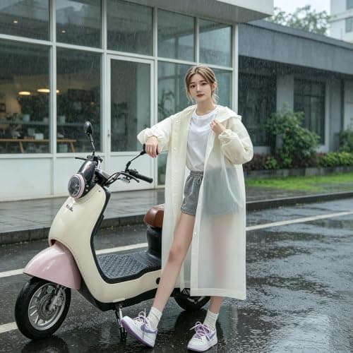 MAIKAOZAI 2PCS Adult Waterproof Rain Poncho with Hood - Lightweight Clear Raincoat for Women & Men, Reusable Emergency Travel Rain Gear, Heavy Duty Protective Overcoat — view 2