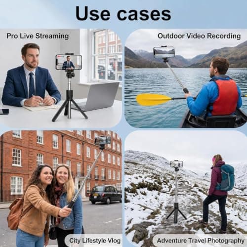 58cm Travel Phone Tripod Selfie Stick with Wireless Remote For Filming — view 6