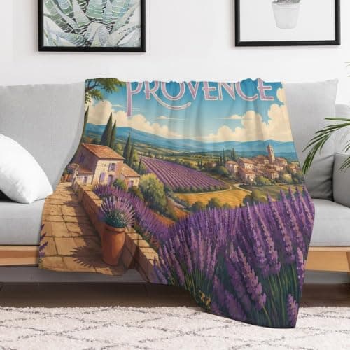 Provence Lavender Field Travel Cosy Home Blanket 40"x50" New Year Gift