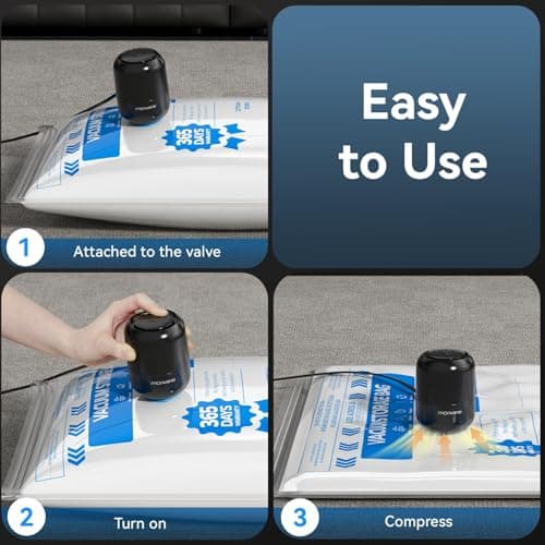 Vacuum Bag Electric Air Pump - Portable Vacuum Pump for Space Storage Bags Powerful Compression Pump for Clothes Blankets (Wired) — view 5